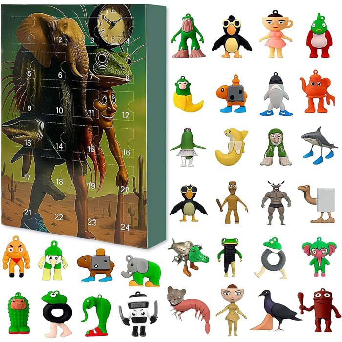 Calendrier De L'Avent 2025 Kpop / Anime - 24 Cases Surprises Avec 20 Figurines Et 4 Porte-clés - Style Manga Et Noël - Idéal Pour Fans Et Collectionneurs - Cadeau Original Pour Garçons Et Filles