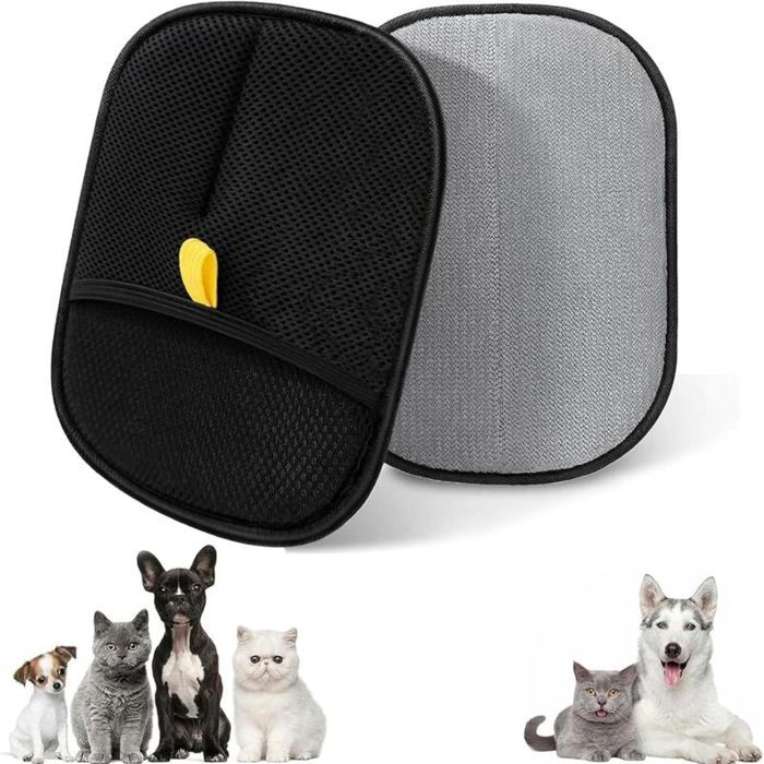Lot de 2 Gant Anti Poils Animaux Amélioré Gant de Toilettage Chien Chat Réutilisable Gant pour Enlever Les Poils de Chat