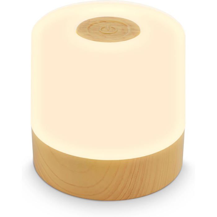 Mini Lampe De Table Led Sans Fil Ip44 Tactile Intensité Variable Par Niveaux Lampe De Chevet Veilleuse Enfant Et Bébé Batterie 7X7Cm