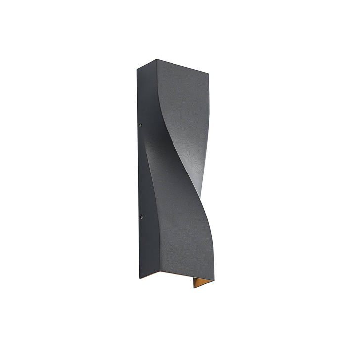 LED Applique Exterieur Tibelya (Moderne) en Noir Aluminium (1 lampeà) Murale Luminaire Lampe Jardin Eclairage d’exterieur