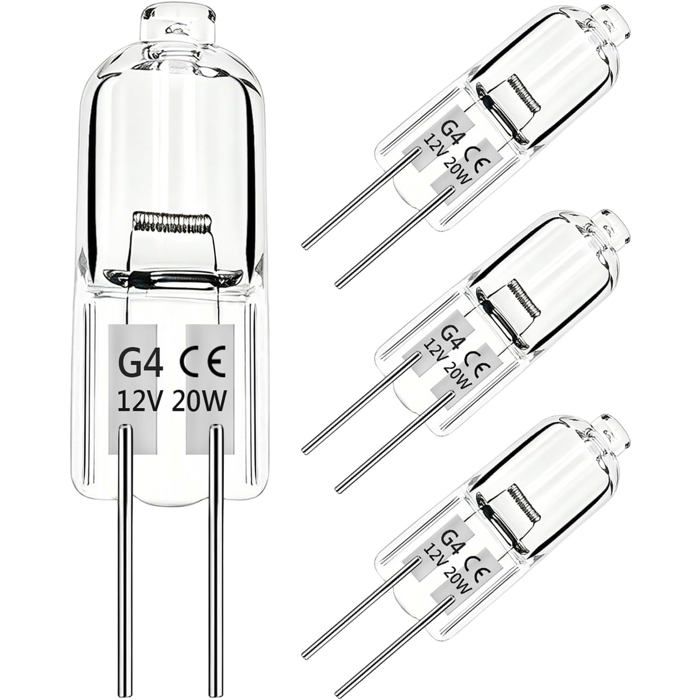 4 Pièces Ampoule Halogène G4 12V 20W Dimmable Blanc Chaud 2700K Lampe Halogene G4 Pour Four Hotte De Cuisine Plafonnier Bain[CA22]