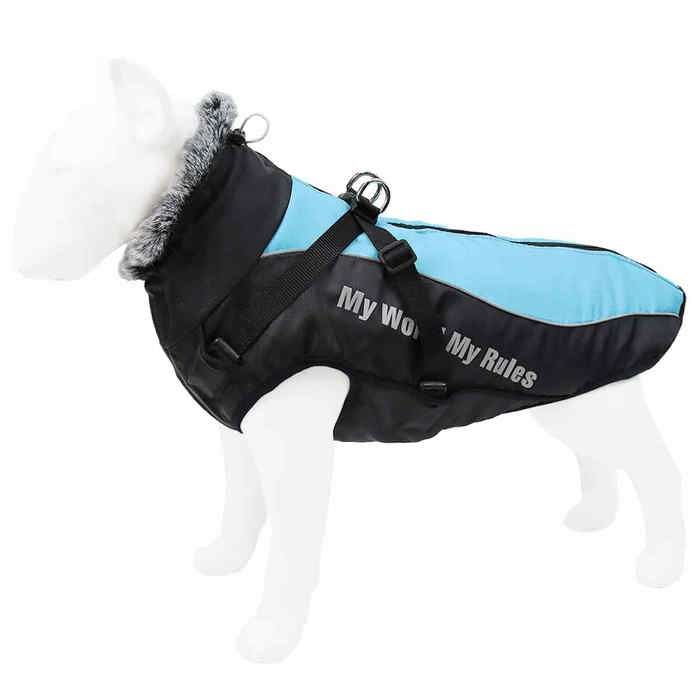 Manteau Chien - XL-6XL - Imperméable - Chaud - Coupevent noir rose orange bleu