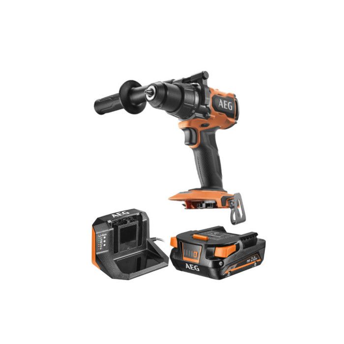 Pack AEG Perceuse à percussion BSB18SBL 0 18V Brushless 1 batterie 2.0Ah 1 chargeur SETL1820S
