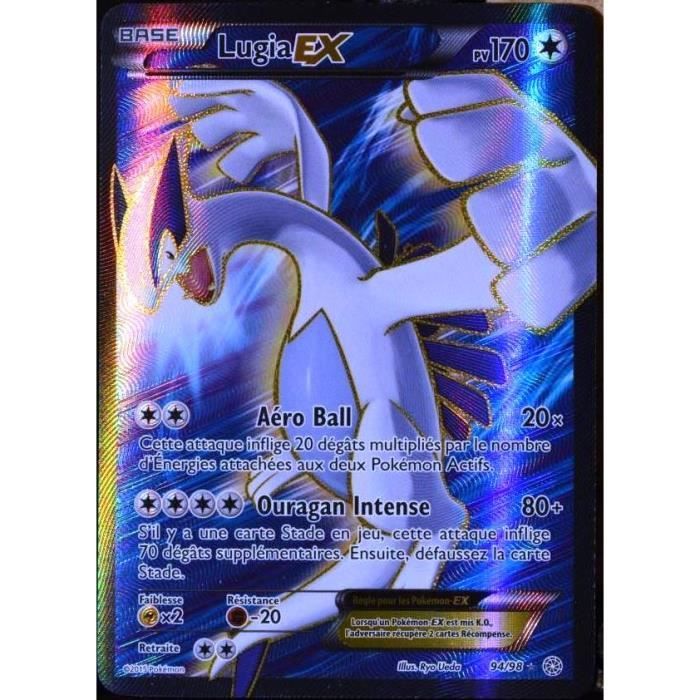 Carte Pokemon 94 98 Lugia Ex 170 Pv Ultra Rare Full Art Xy07 Fr Achat Vente Carte A Collectionner Cdiscount Carte Pokemon 94 98 Lugia Ex 170 Pv Ultra Rare Full Art Xy07 Fr Achat Vente Carte A Collectionner Cdiscount