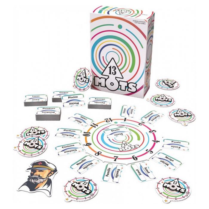 Asmodee - Captain Games - 13 Mots - Jeu de société - Jeu de Cartes - A partir de 8 Ans - 2 à 8 Joueu