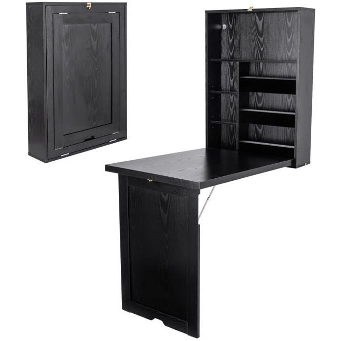Bureau Mural Rabattable Pliable Gain De Place Avec Ardoise De