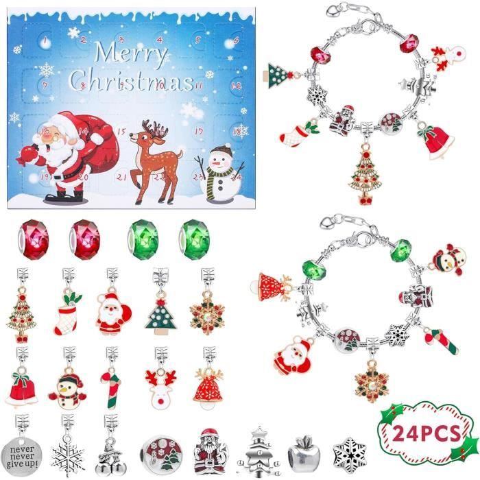 Calendrier de l'avent 2023 Bijoux Fille 5-13 Ans,Fabrication Bijoux