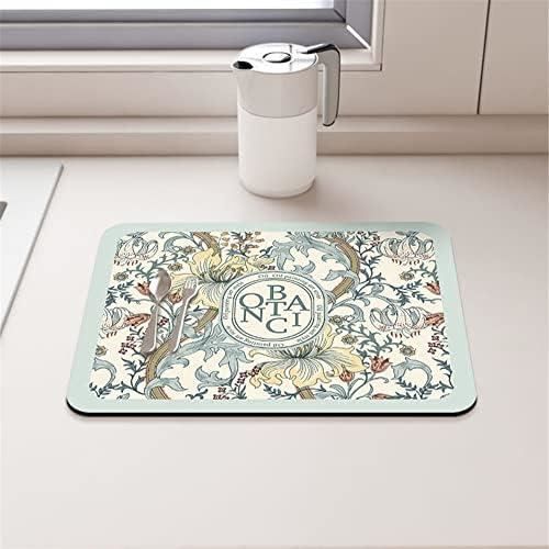 Tapis égouttoir Comptoir évier 3 Tapis De Séchage Vaisselle XXL Microfibre - 61x43 Cm - Absorbants, Gris Dessous De Plat Lavable Machine