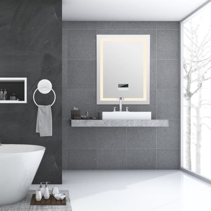 Avec Bluetooth Anti Buee Miroir De Salle De Bain 60 80cm Bonachat