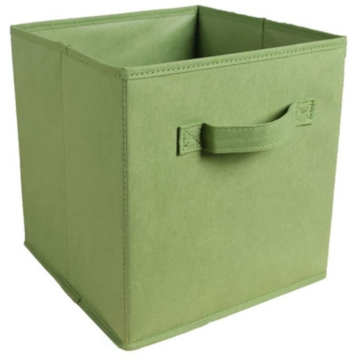 Tiroir De Rangement Tissu 27x27x28 Cm Vert Achat Vente Boite De Rangement Soldes Des Le 15 Juillet