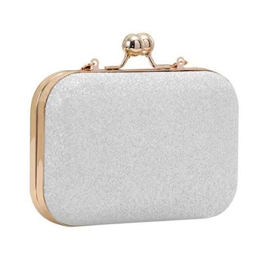 Clutch argenté best sale