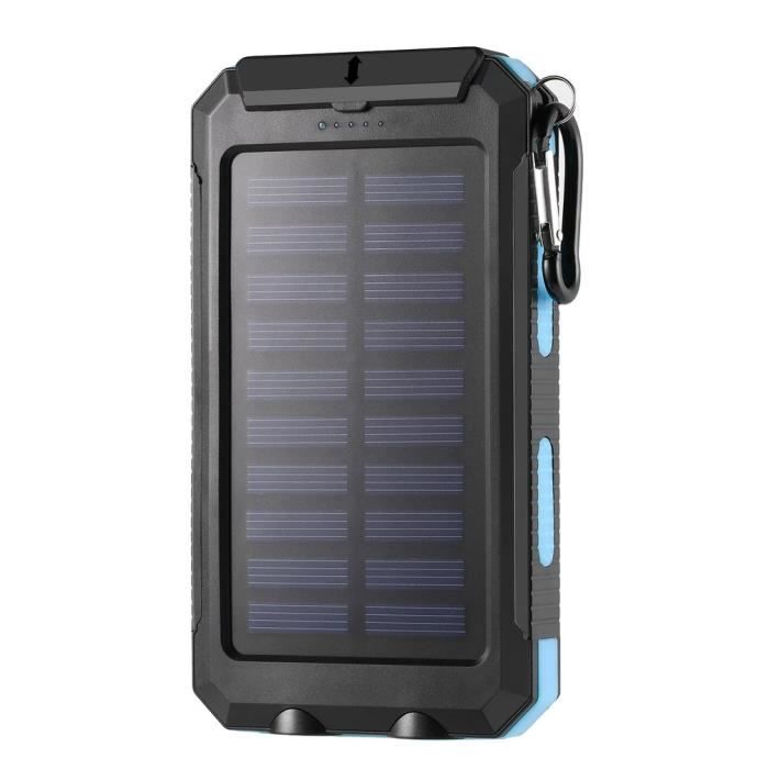 ZA482204 300000mAh double USB étanche solaire externe Banque Chargeur de batterie Cdiscount