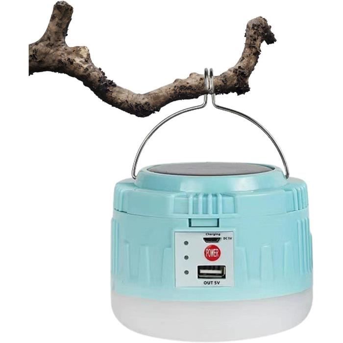 Lampe De Camping Rechargeable Ultra Puissante 2000 MAh – Avec Crochet, Lumière 360° Réglable, Idéale Randonnée, Urgence & Pannes De Courant