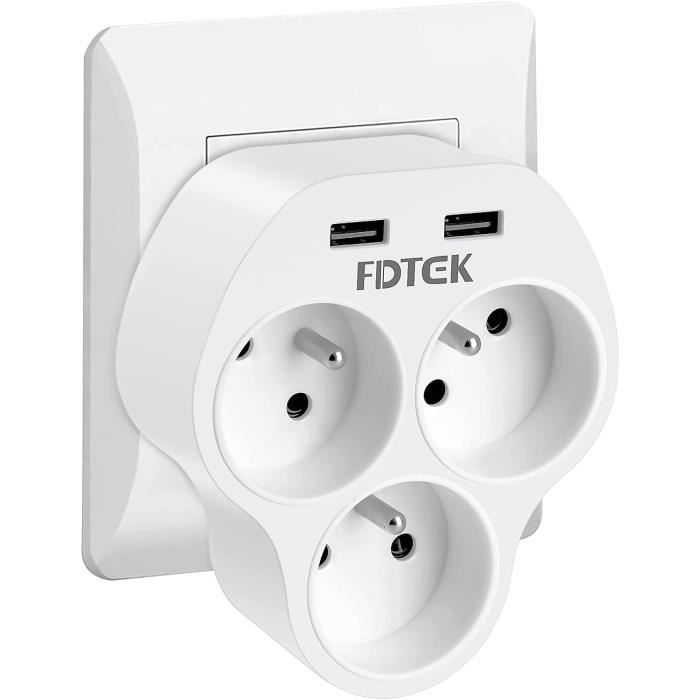 Prise Multiple, Multiprise Electrique Murale 3 Prises 16A-250V-Max 3500W Multiprises électriques