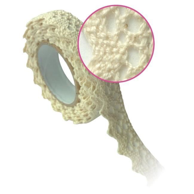Rouleau Fabric tape ruban adhésif dentelle Graines créatives