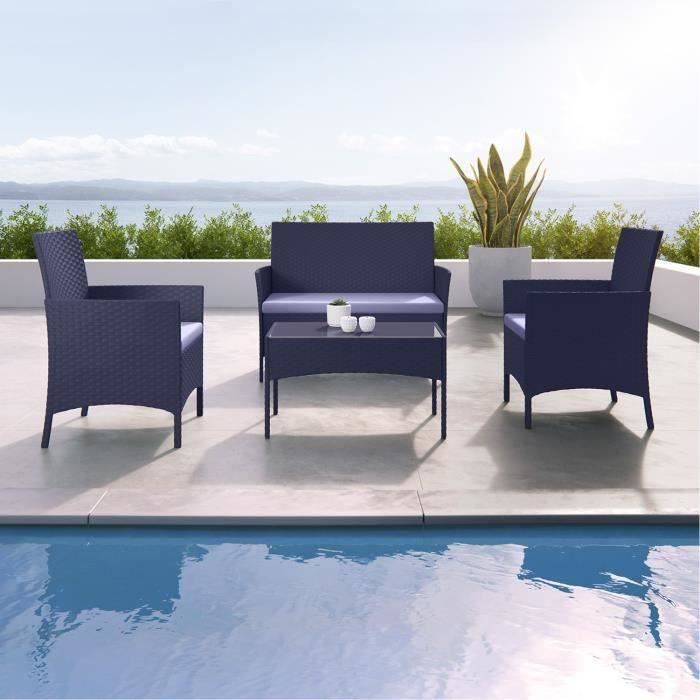 Imora Salon De Jardin Resine Tressee Ensemble 4 Places