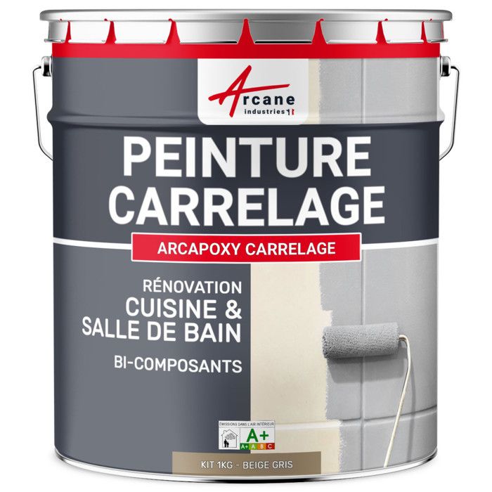 Peinture Resine Carrelage Kit 1kg Jusqu A 10 M Achat Vente Peinture Vernis Resine Carrelage Cdiscount