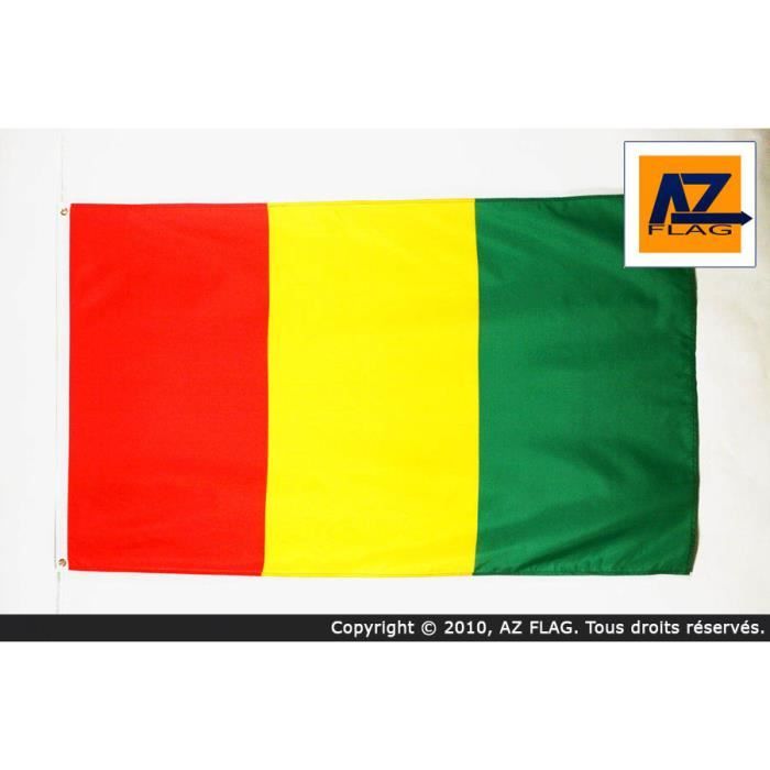 Drapeau Guinée 120 x 180 cm - véritable drapeau Guinéen en tissu : Promociel