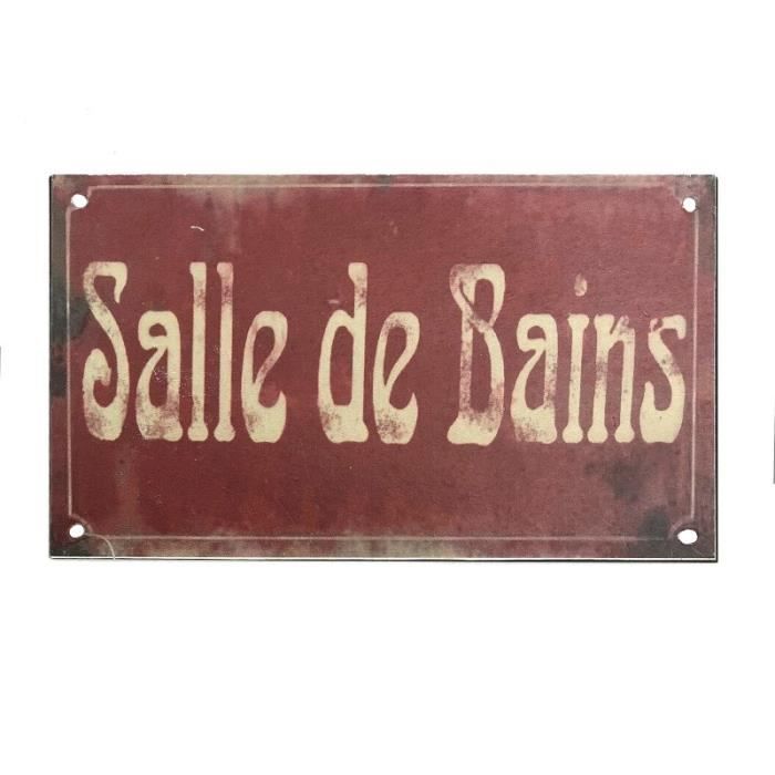 Plaque De Porte Salle De Bain Fer Style Ancien Bordeaux