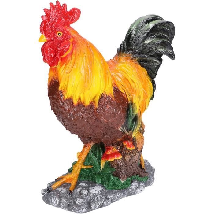 Zerodis Statue De Jardin En Métal De Coq, Décoration Extérieure