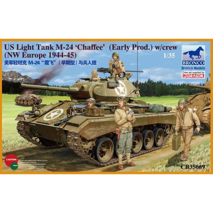 Maquette Militaire 1-35 US Light Tank M-24 Chaffee (Seconde Guerre mondiale  Prod.) W - char Crew Set CB35069 - Cdiscount Jeux - Jouets