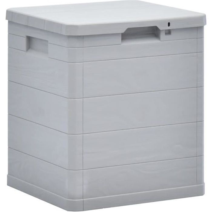 coffre d exterieur boite de rangement de jardin 90 l gris clair cdiscount jardin
