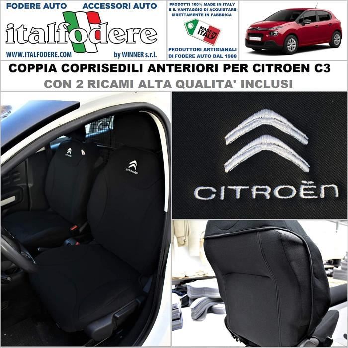 Housses Sièges Auto Fiat 500 2007 - Gris/Crème Cora