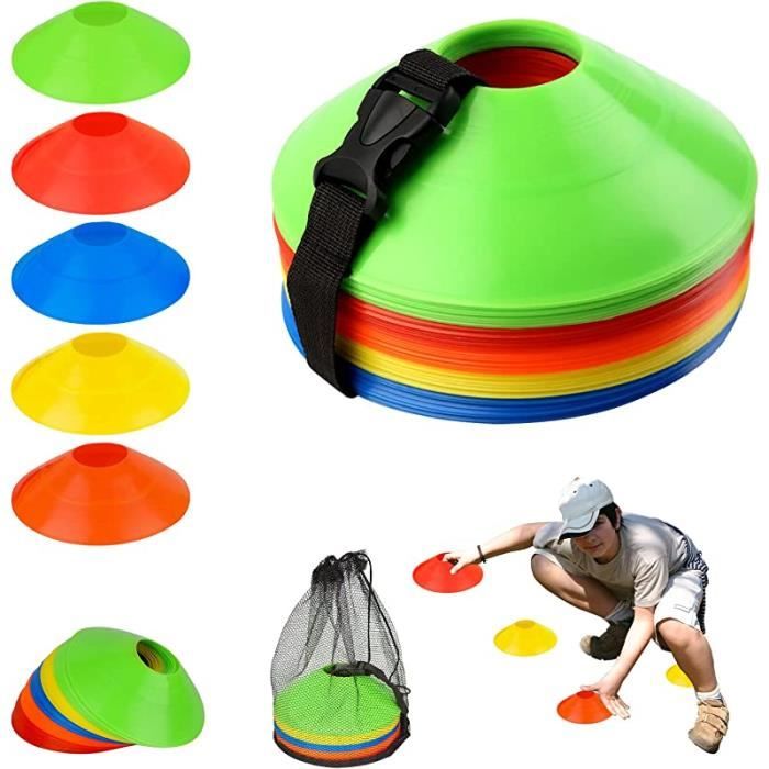 Cônes De Marquage Sportifs - Lot De 20 Ou 50, Diamètre 19 Cm, Couleurs Vives, En PE, Pour Football, Hockey - 11