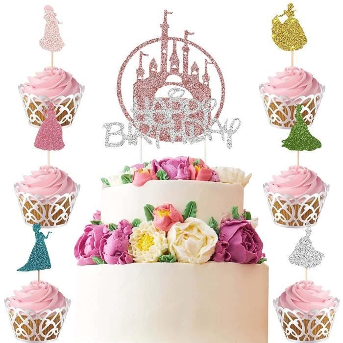 Cake topper château de princesse à personnaliser