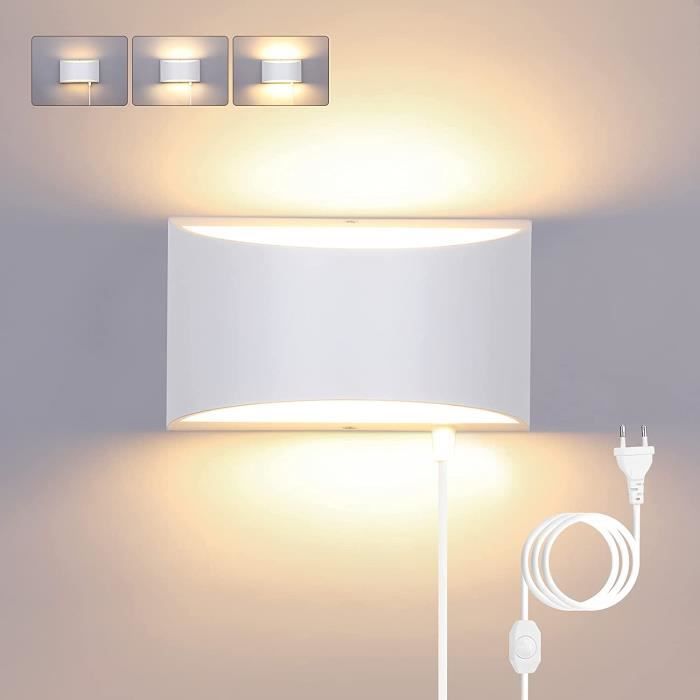 Applique Murale LED Intérieur, 12W Lampe Murale en Aluminium et