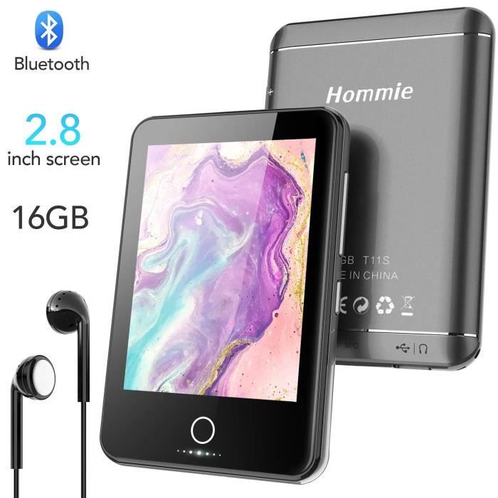 16go Grand Ecran Tactile Mp3 Bluetooth 4 1 Avec Haut Parleur Hifi