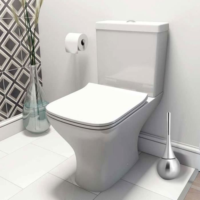 Erreke Brosse WC en Acier Inoxydable avec Support, Brosse Toilette