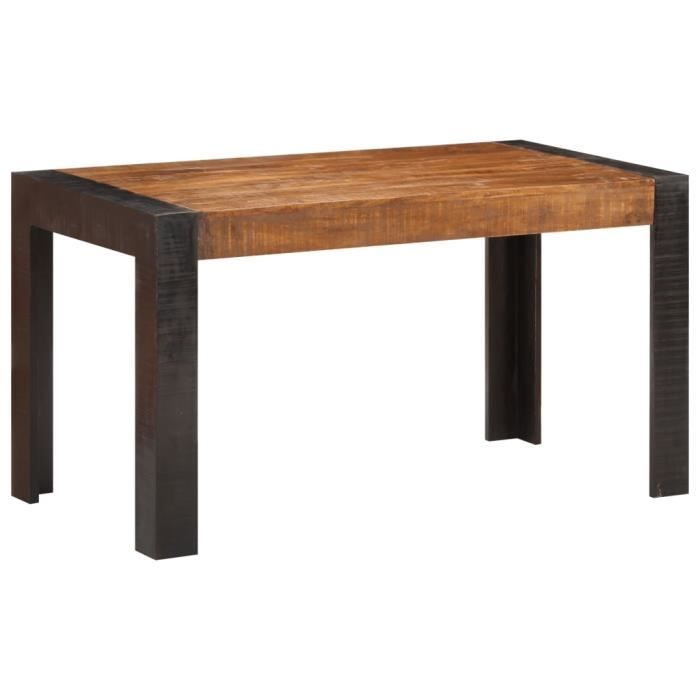 Table de salle à manger - Bois de manguier brut - Rectangulaire - 140x70x76 cm