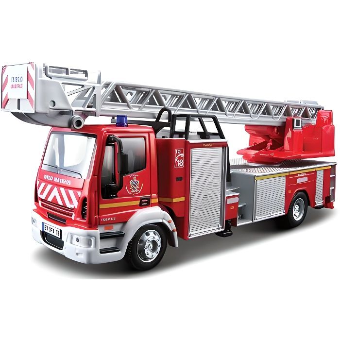 Camion de pompier Iveco Magirus 150-E 28 en métal 1/55ème - BURAGO -  Cdiscount Jeux - Jouets