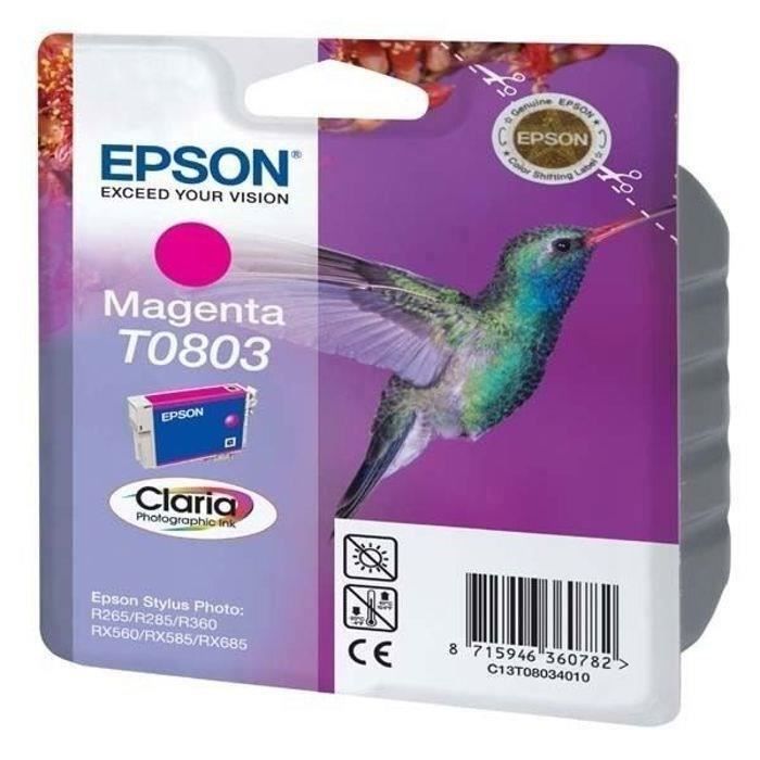 EPSON Cartouche dencre T0803 Magenta - Colibri (C13T08034011)