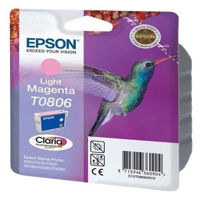 EPSON Cartouche dencre T0806 Magenta clair - Colibri (C13T08064011)