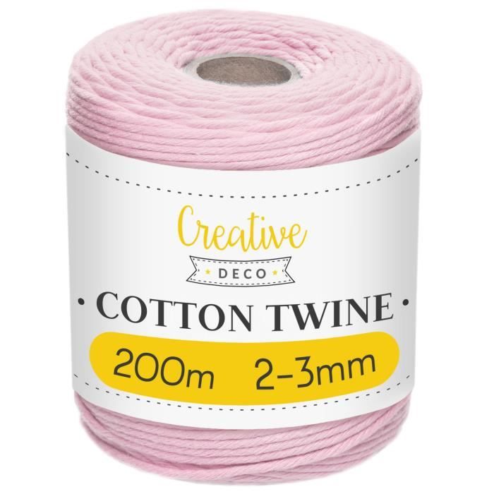 3mm x 200m Cord Macramé Roug | Fil d Coton t Polystr | /- 0.5 mm d'Épaissur | Ficll Cordltt Naturl au millur prix 3mm x 200m Cord Macramé Roug | Fil d Coton t Polystr | /- 0.5 mm d'Épaissur | Ficll Cordltt Naturl au millur prix