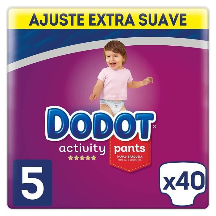 Dodot Activity Pants pañal-braguita taille 5, Facile à Changer avec canaux d`air, 40 couches, 12 17 kg -