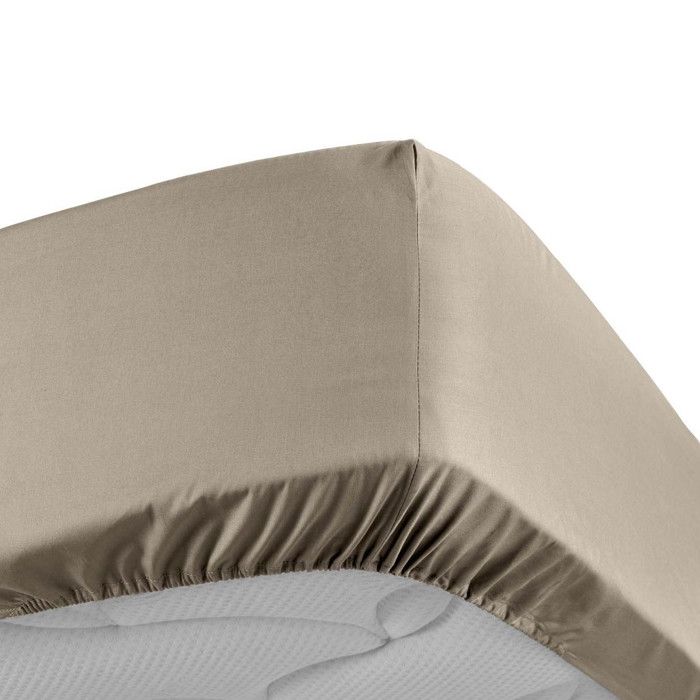Drap Housse Percaline 140x190cm Sable Drap Housse Percaline 140x190cm Sable