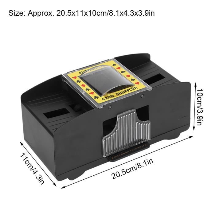 Mélangeur De Cartes Automatique Rechargeable - Pour 1 Ou 2 Jeux, Mode Auto/manuel, Faible Bruit - 3