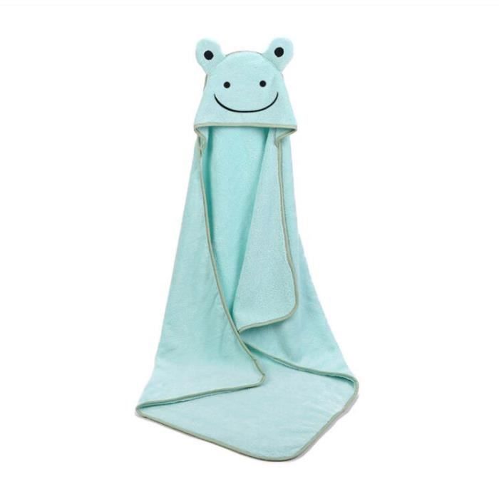 Serviette De Bain Bebe 90 90cm Bleu Cdiscount Maison