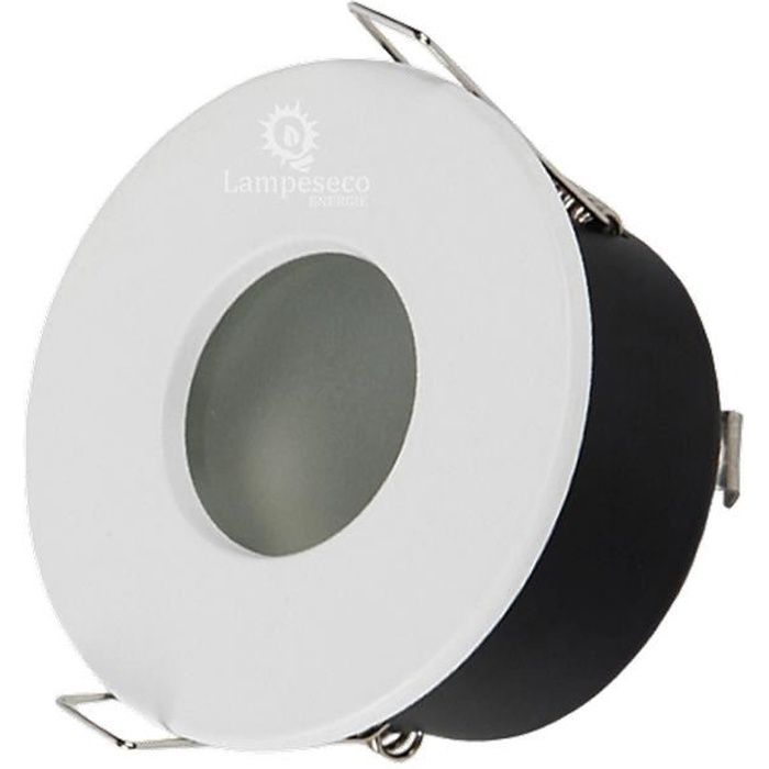 Fixation Spot Salle De Bain Etanche Blanc Pour Ampoule Gu5 3 12v