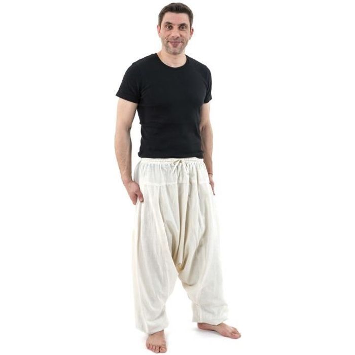 Fantazia - Sarouel homme léger - Pantalon sarwel Nepal zen homme femme  coton leger creme Tara - Cdiscount Prêt-à-Porter