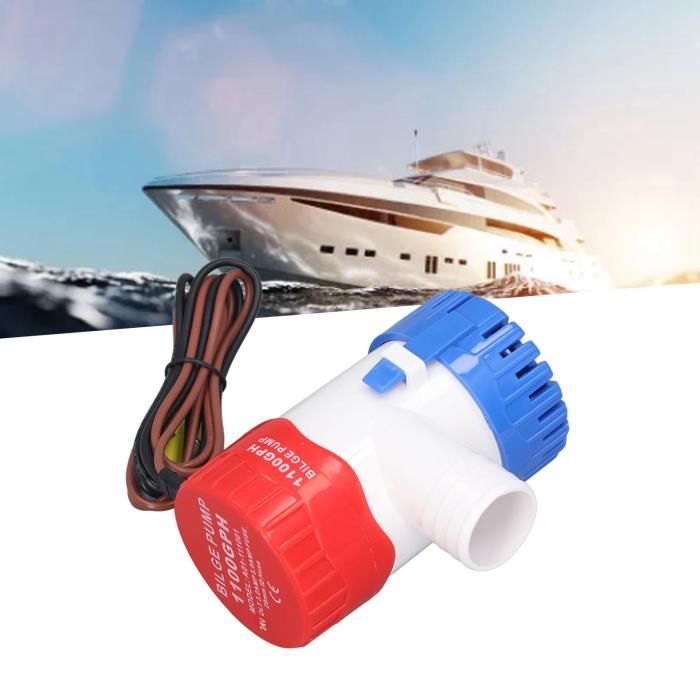 Pompe De Cale Automatique 12V GOMETY - 1100 GPH/70 LPM, Acier Inoxydable, Modes Auto/manuel, étanche, 14,5x7,8x10 Cm