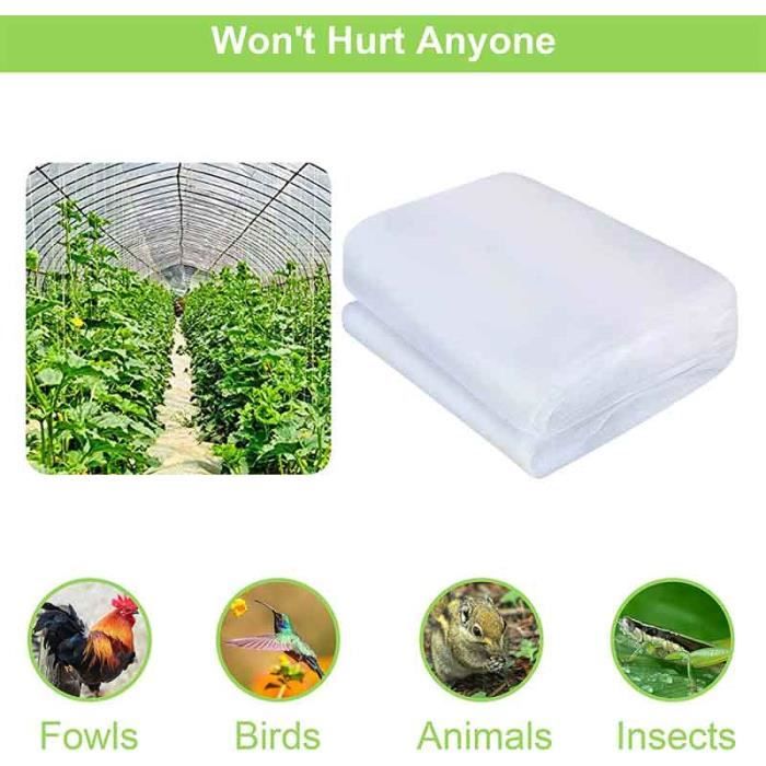 Meilleurs prix pour Filet Anti Insecte - FOLAYA - 10 m x 2.5 m - Maille Fine - Résistant à la Déchirure - Protection Jardin