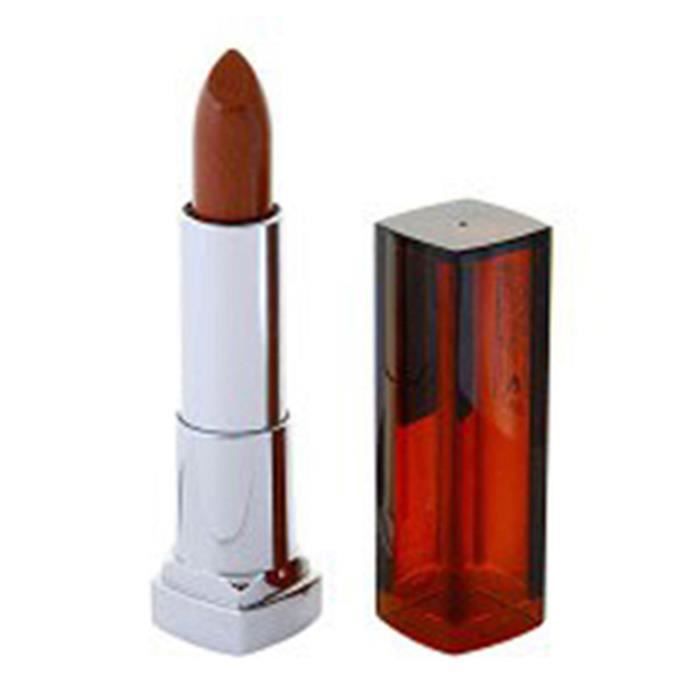 Rouge à Lèvres Maybelline New York N°885 - Finition Satin, Teinte Brun, Fabriqué En France