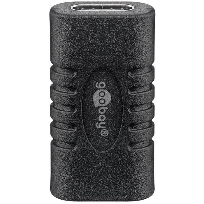 Adaptateur USB type C - GOOBAY - Femelle - Transfert de données - Alimentation - Noir