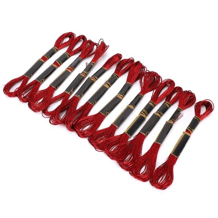 Fil de point de croix GOTOTOP 24Pcs Rouge Polyester 8 mètres par pièce Cdiscount