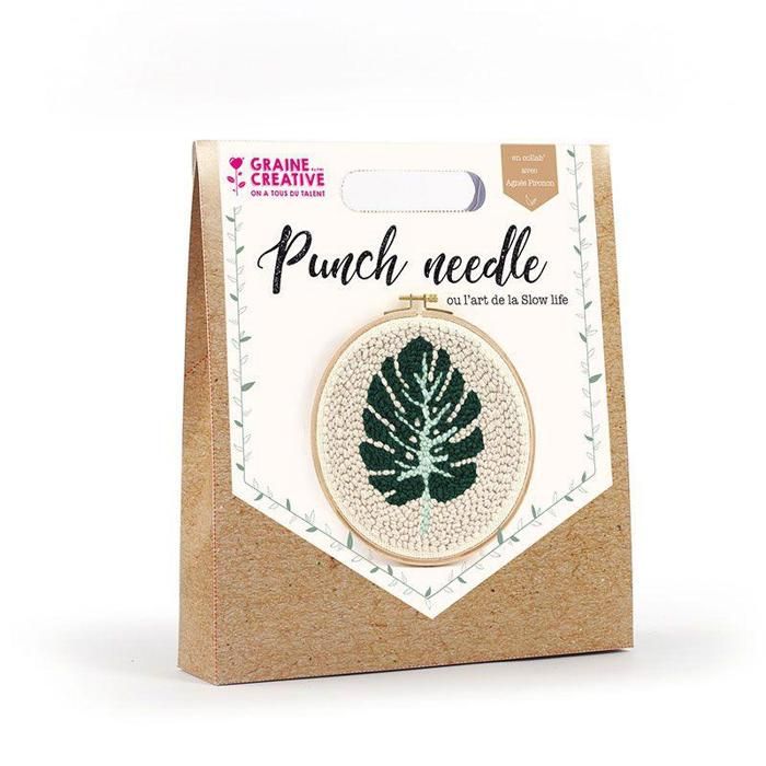Kit punch needle - GRAINES CREATIVES - Biche - 24x14x36cm - Matériaux