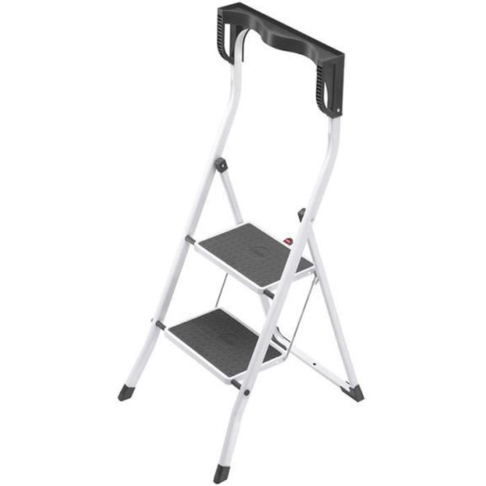HAILO Marche pied 2 marches pliable en acier Safety Plus